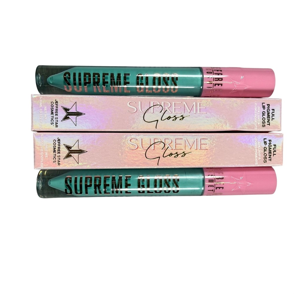 Jeffree Star Gloss'd In Paradise Supreme Gloss Teal Blue Lip Gloss 2-Pack NIB
